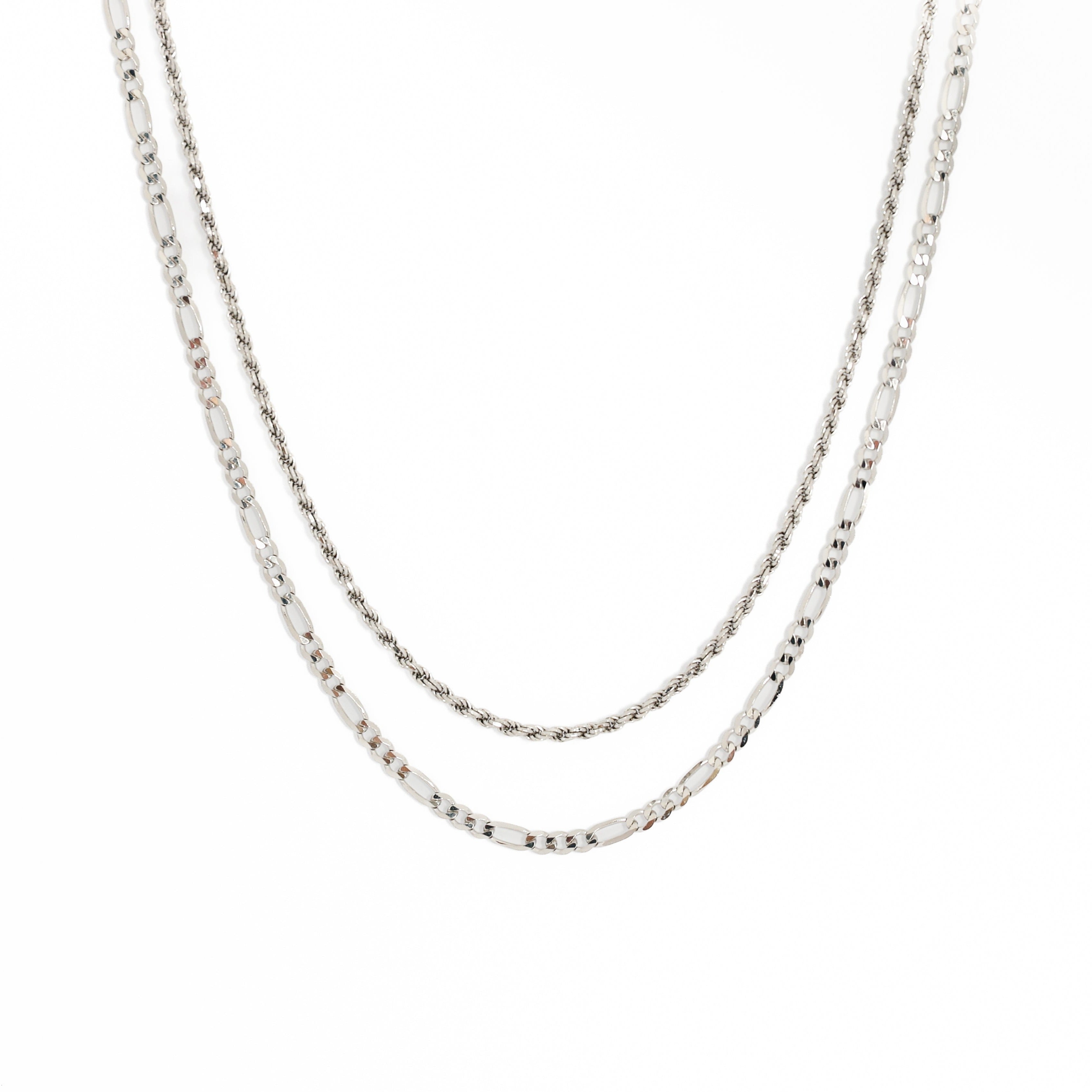 Double Chain Necklace | Figaro Chain Necklace | Outspoke Official