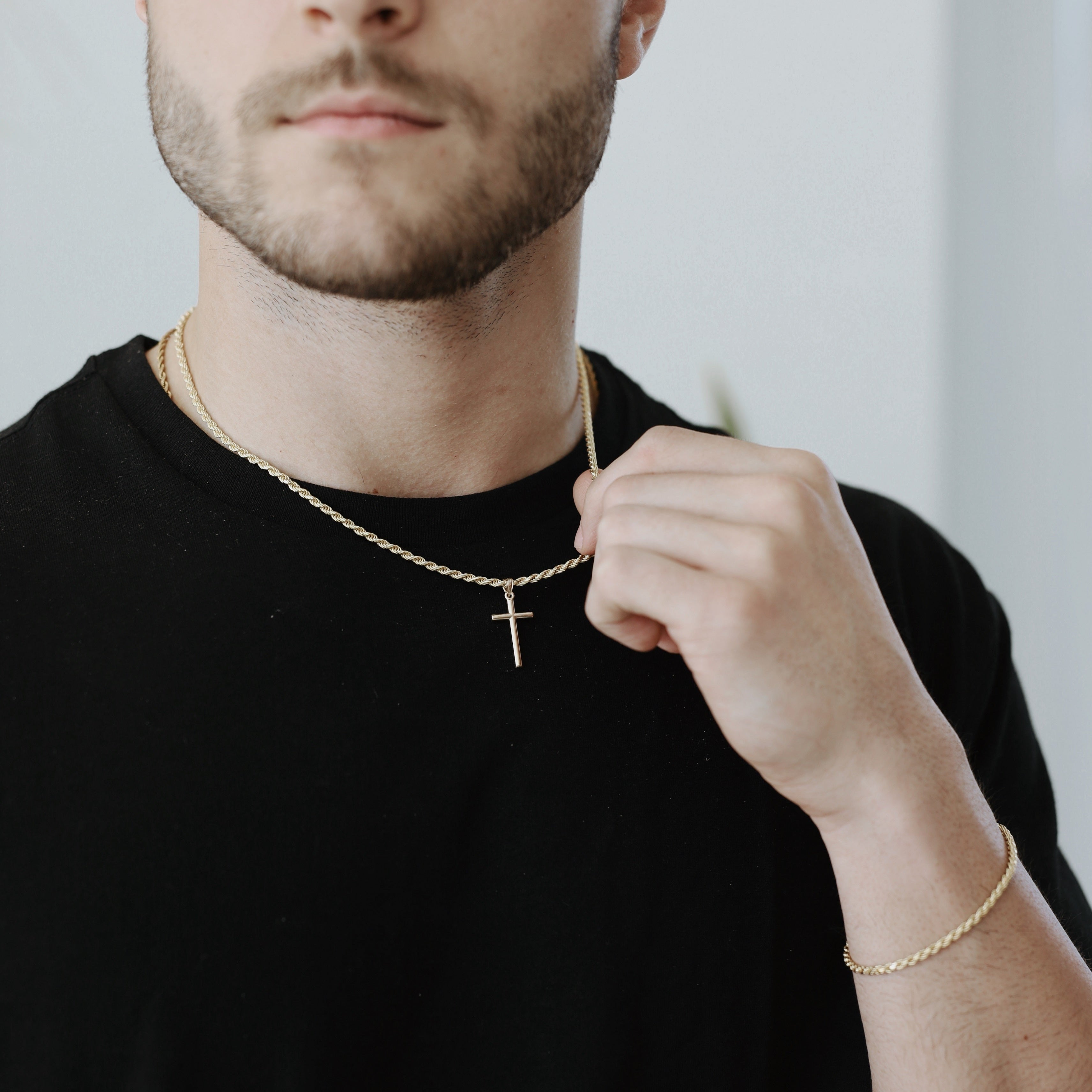 Cross Pendant Rope Chain | Cross Rope Chain | Outspoke Official